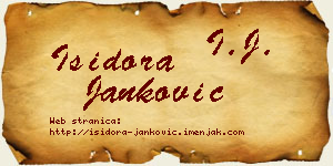 Isidora Janković vizit kartica
